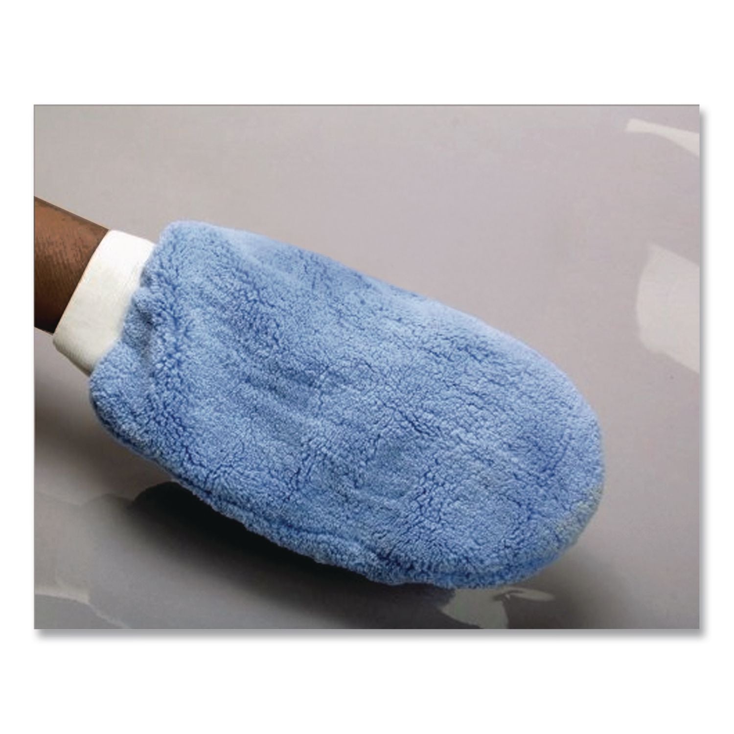 Microfiber Mitt without Thumb, Blue, 5" x 10