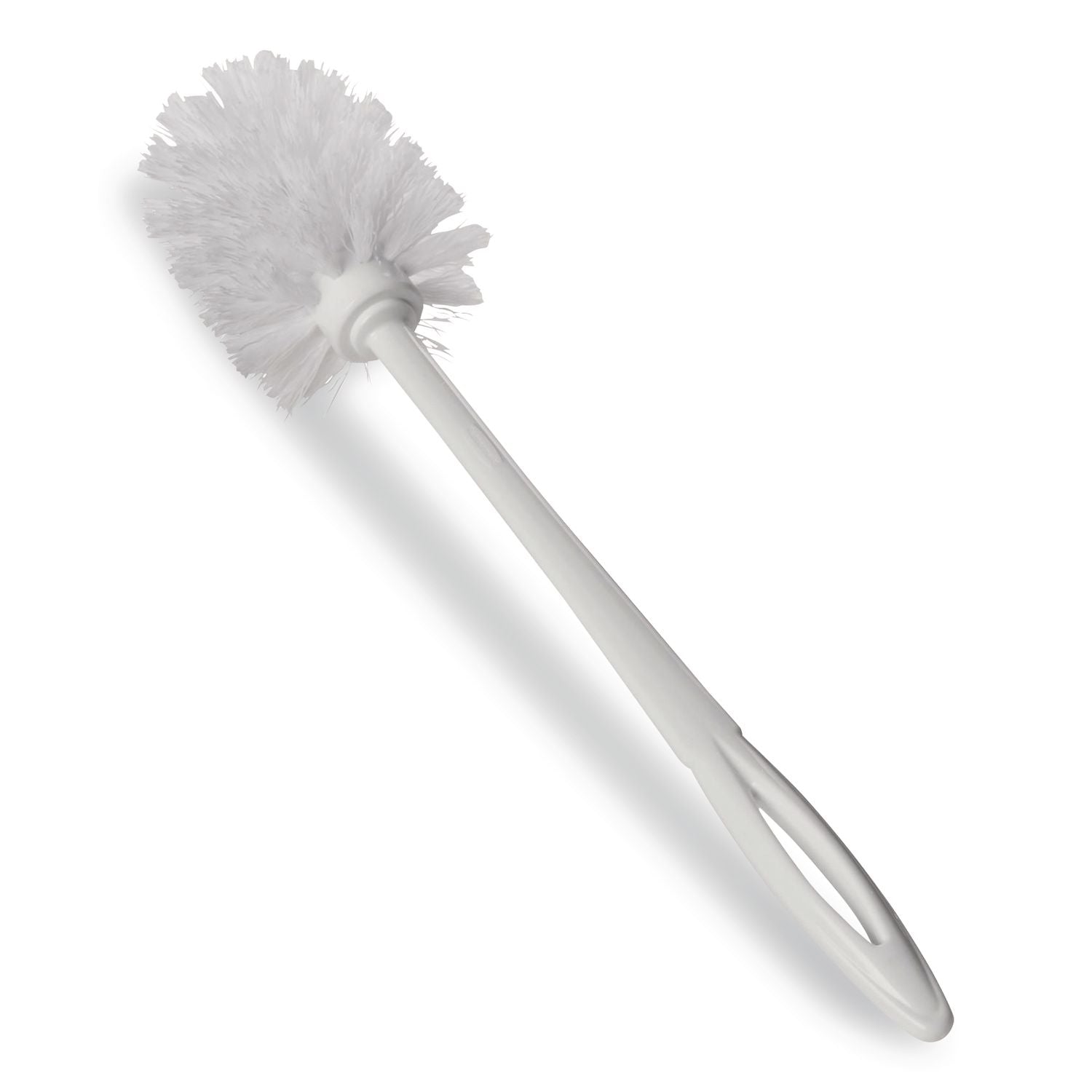 Commercial-GradeToilet Bowl Brush, 10" Handle, White, 24/Carton