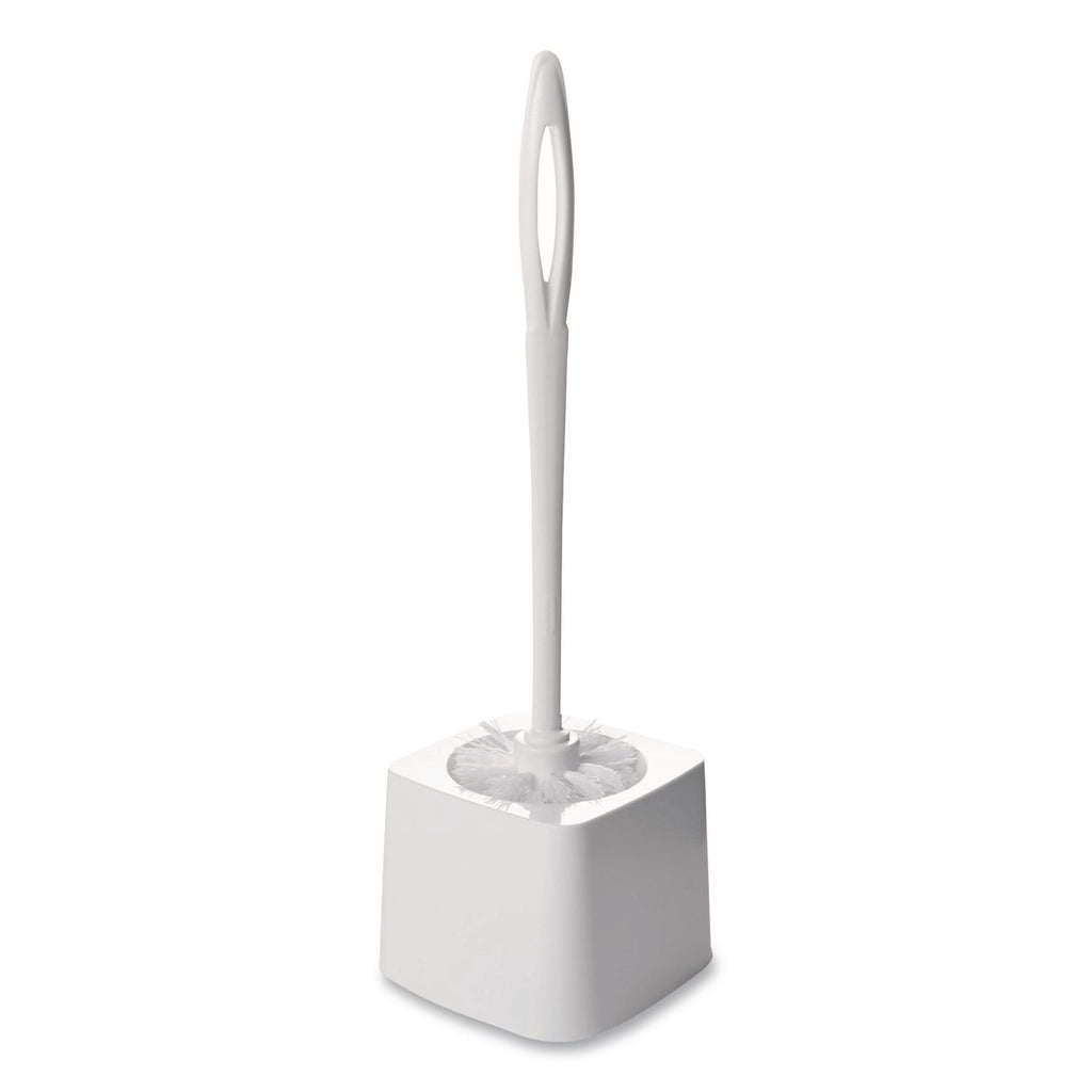 Commercial-GradeToilet Bowl Brush, 10" Handle, White, 24/Carton