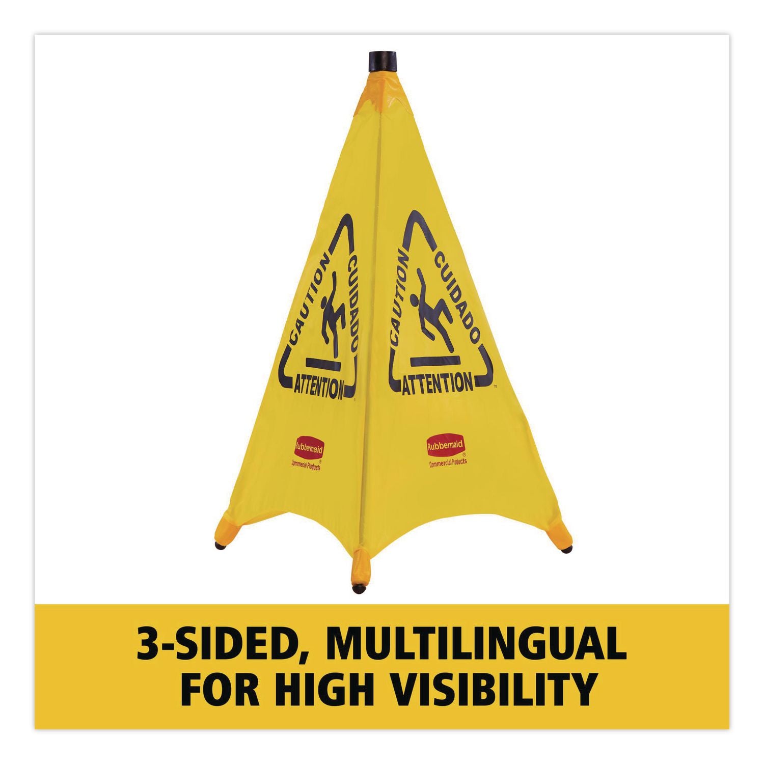 Rubbermaid Multi-Lingual Caution Safety Cone, Sold as 1 Each
