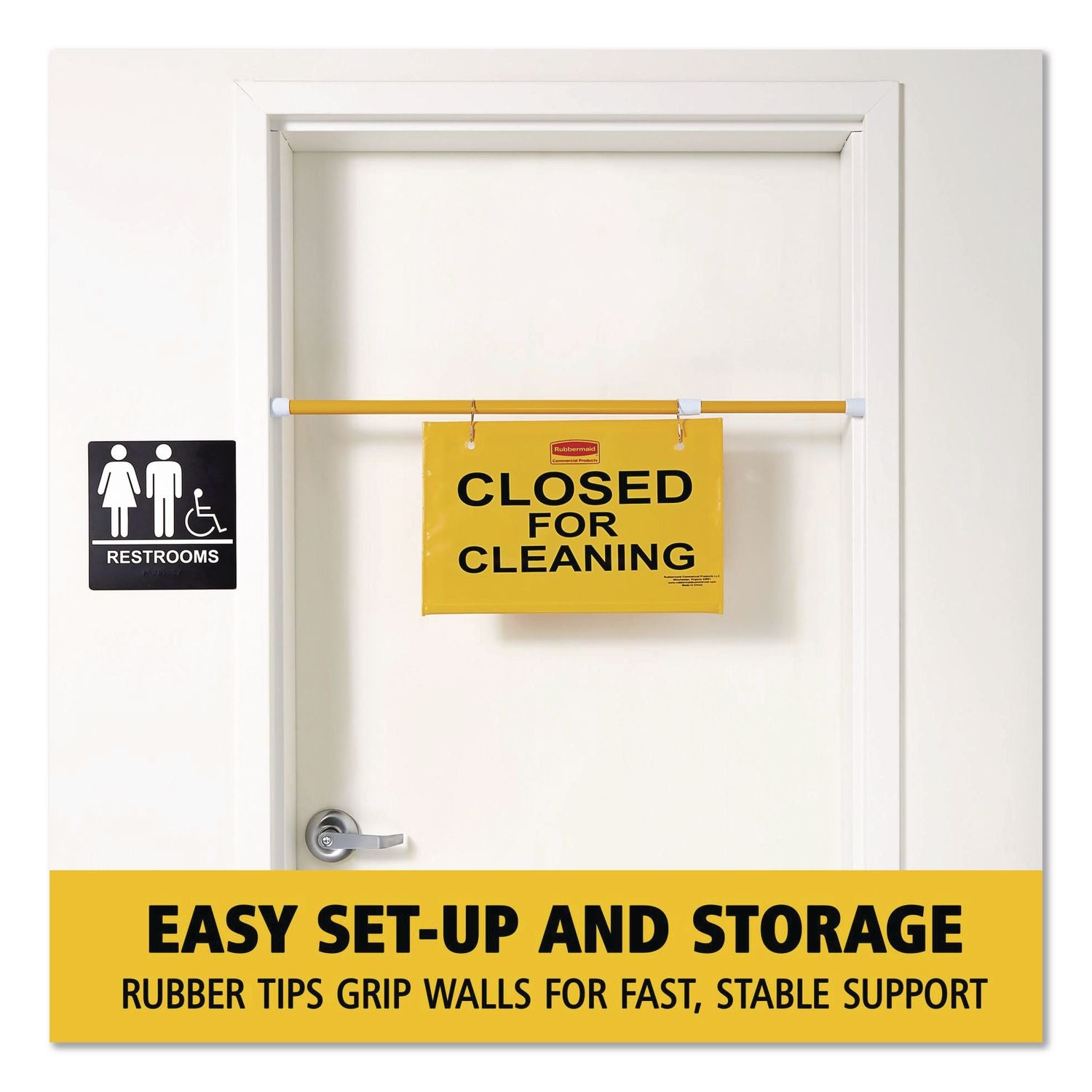 Rubbermaid Closed for Cleaning Safety Hanging Sign, Sold as 1 Each