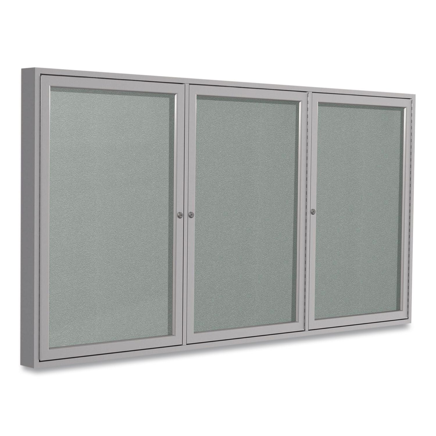 Enclosed Outdoor Bulletin Board, 72 x 36, Silver Surface, Satin Aluminum Frame, Ships in 7-10 Business Days