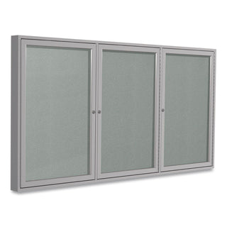 Enclosed Outdoor Bulletin Board, 72 x 36, Silver Surface, Satin Aluminum Frame, Ships in 7-10 Business Days