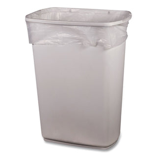 High-Density Waste Can Liners, 10 gal, 6 mic, 24" x 24", Natural, 50 Bags/Roll, 20 Rolls/Carton