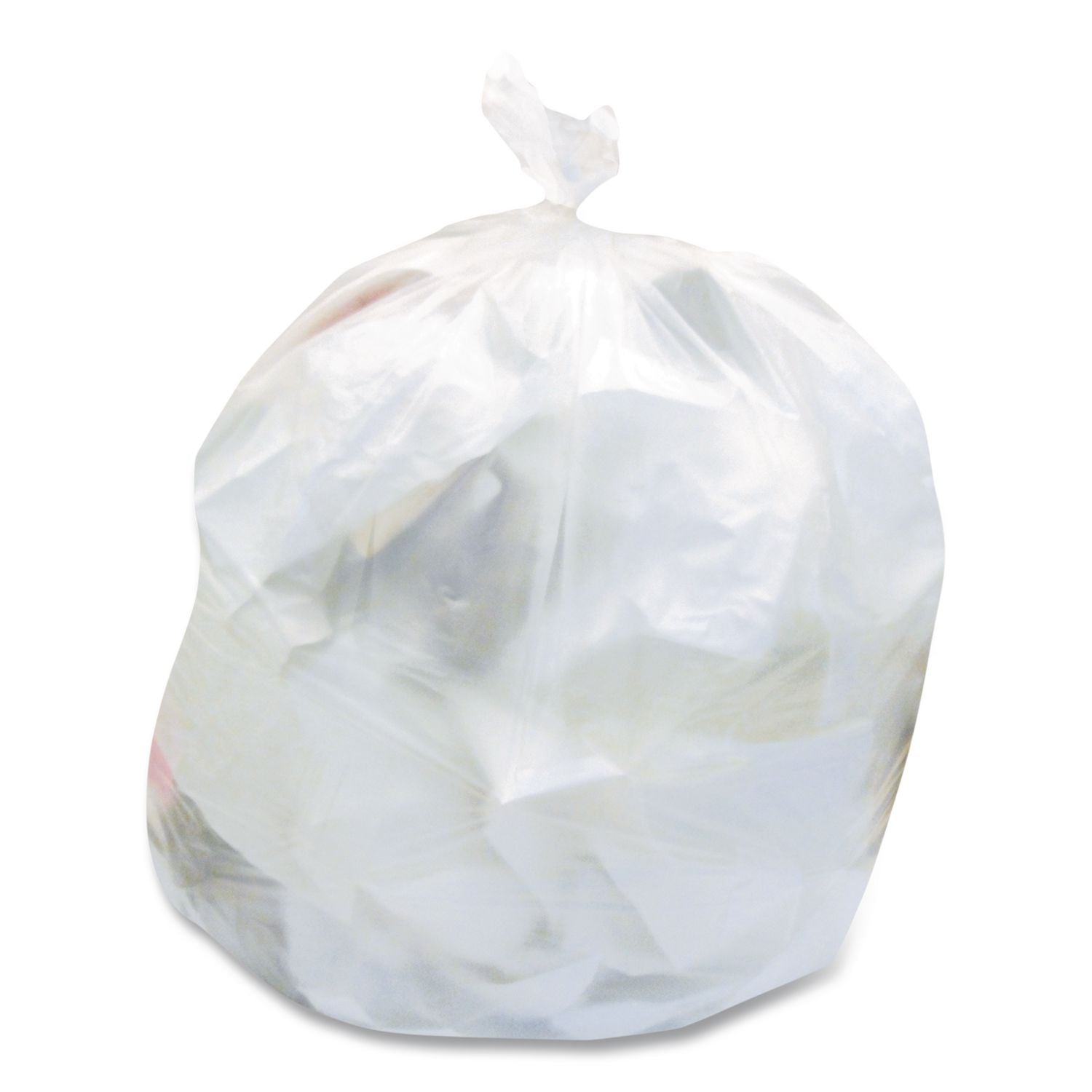 High-Density Waste Can Liners, 16 gal, 8 mic, 24" x 33", Natural, 50 Bags/Roll, 20 Rolls/Carton