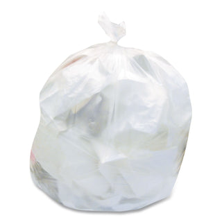 High-Density Waste Can Liners, 16 gal, 8 mic, 24" x 33", Natural, 50 Bags/Roll, 20 Rolls/Carton