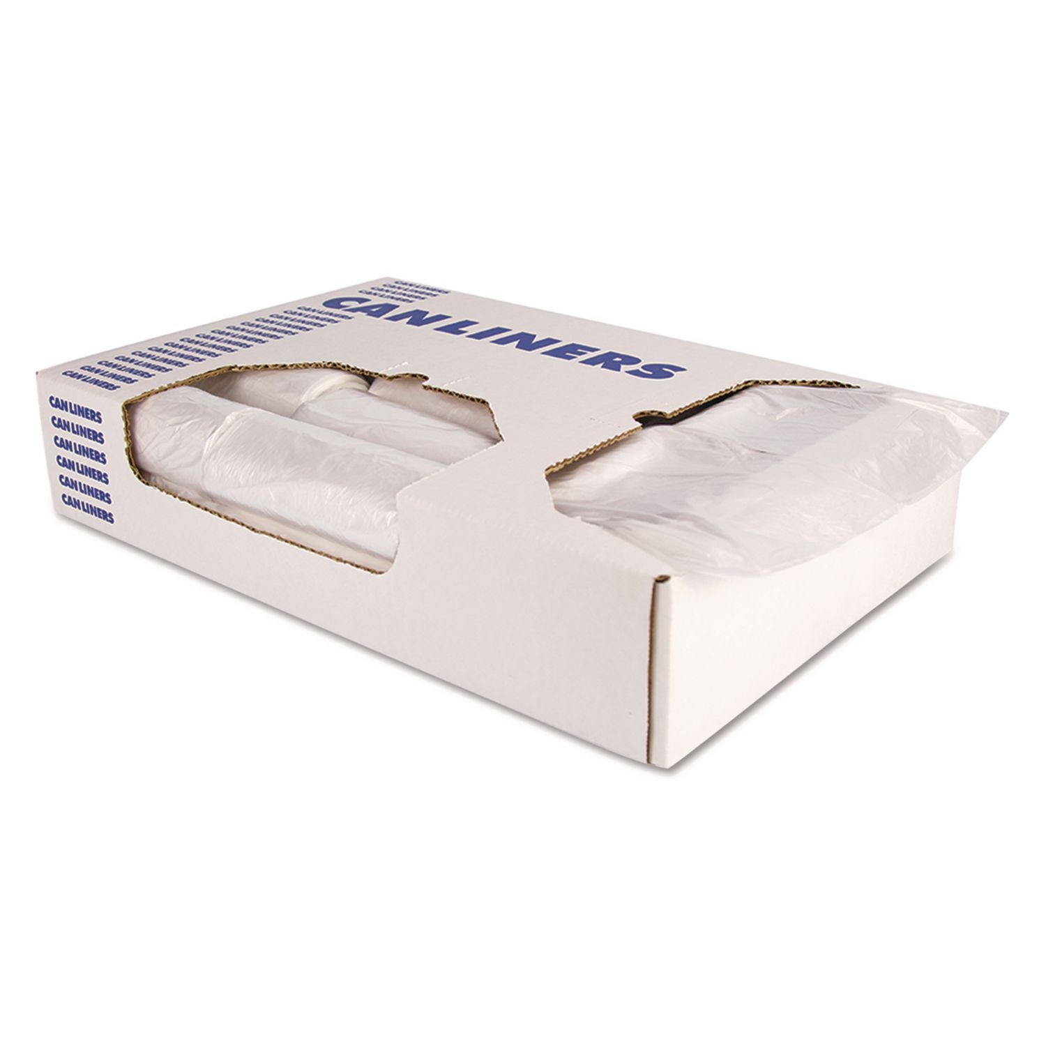 High-Density Waste Can Liners, 16 gal, 12 mic, 24 x 33, Natural, 500/Carton