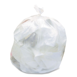 High-Density Waste Can Liners, 33 gal, 16 mic, 33" x 40", Natural, 25 Bags/Roll, 10 Rolls/Carton