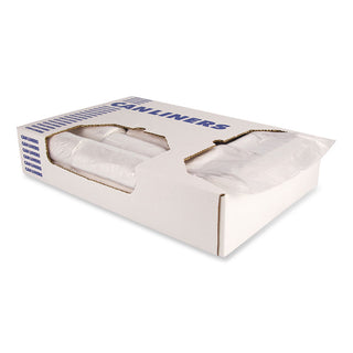High-Density Waste Can Liners, 33 gal, 16 mic, 33" x 40", Natural, 25 Bags/Roll, 10 Rolls/Carton