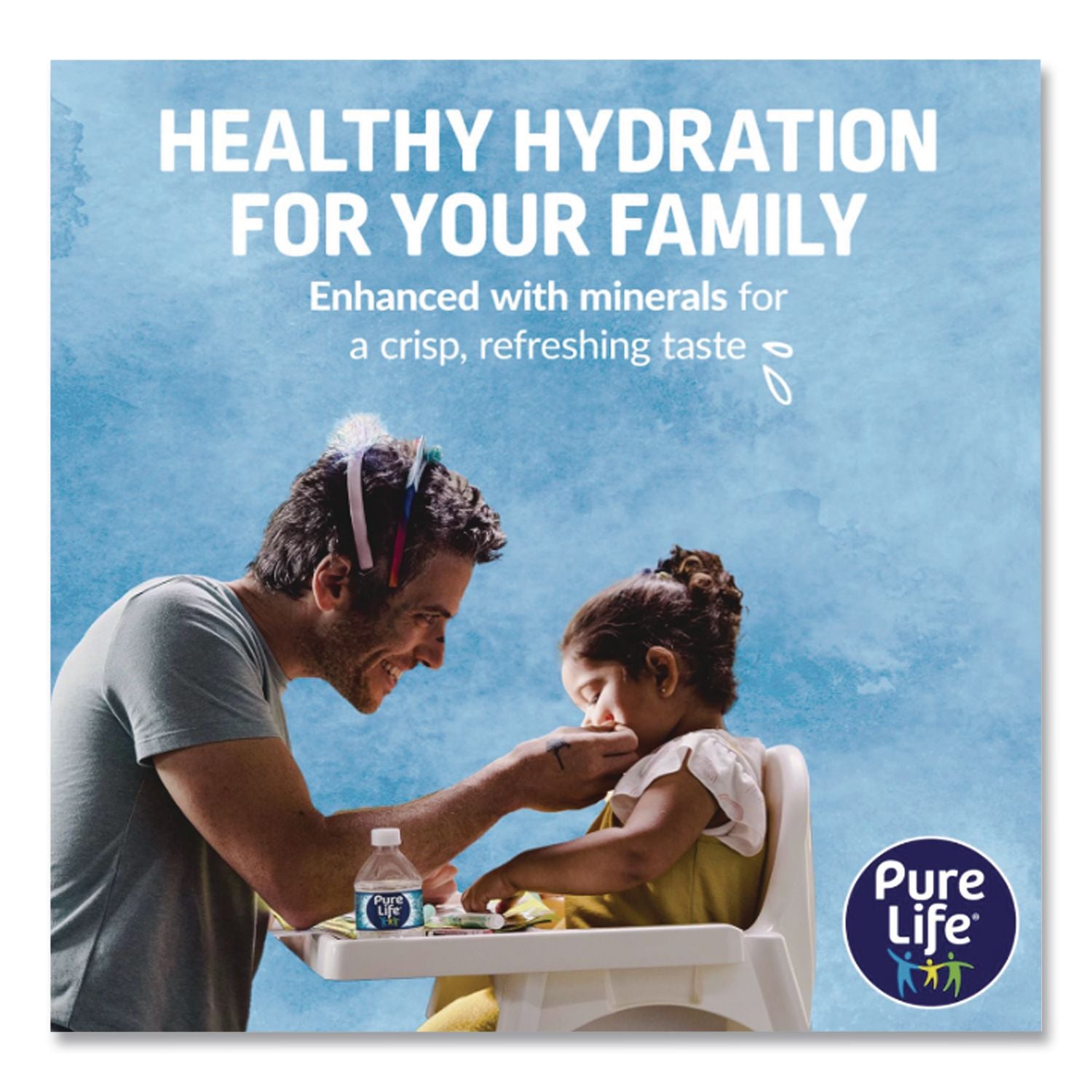 Pure Life Purified Water, 101.4 oz Bottle, 6/Pack