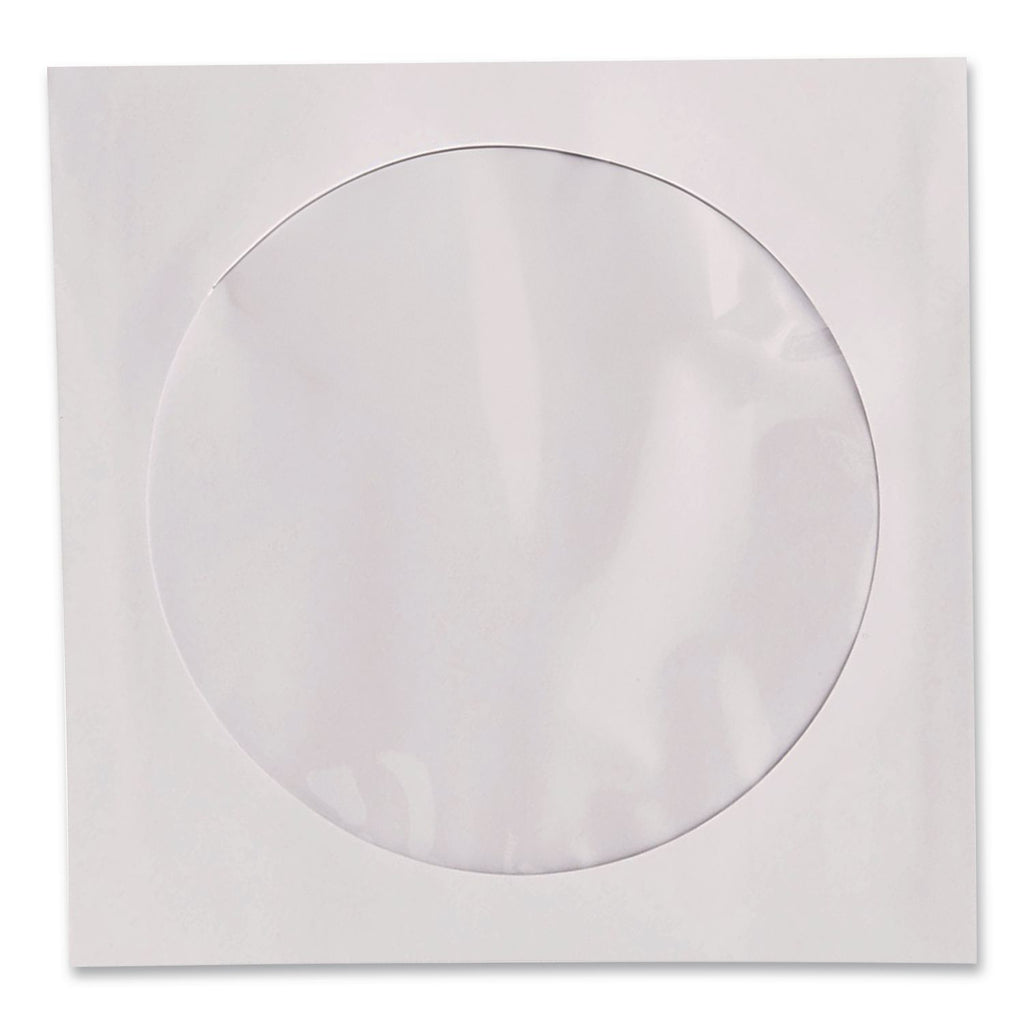 Verbatim CD/DVD Paper Sleeves with Clear Window - 50pk Box - Sleeve - Paper