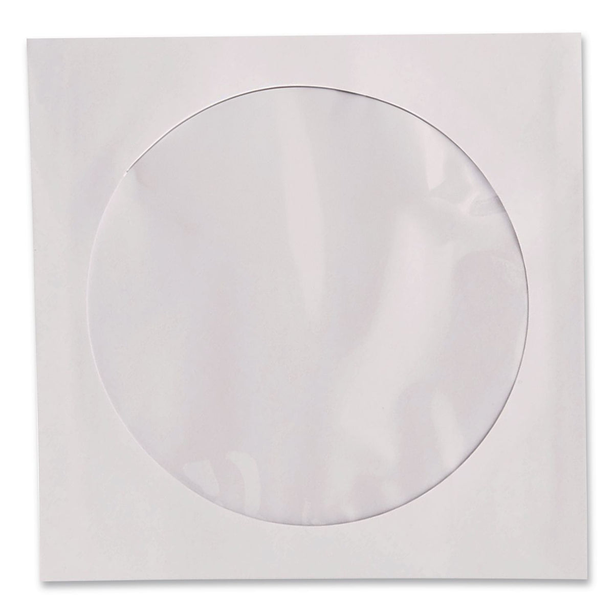 CD/DVD Sleeves, 1 Disc Capacity, Clear/White, 100/Box