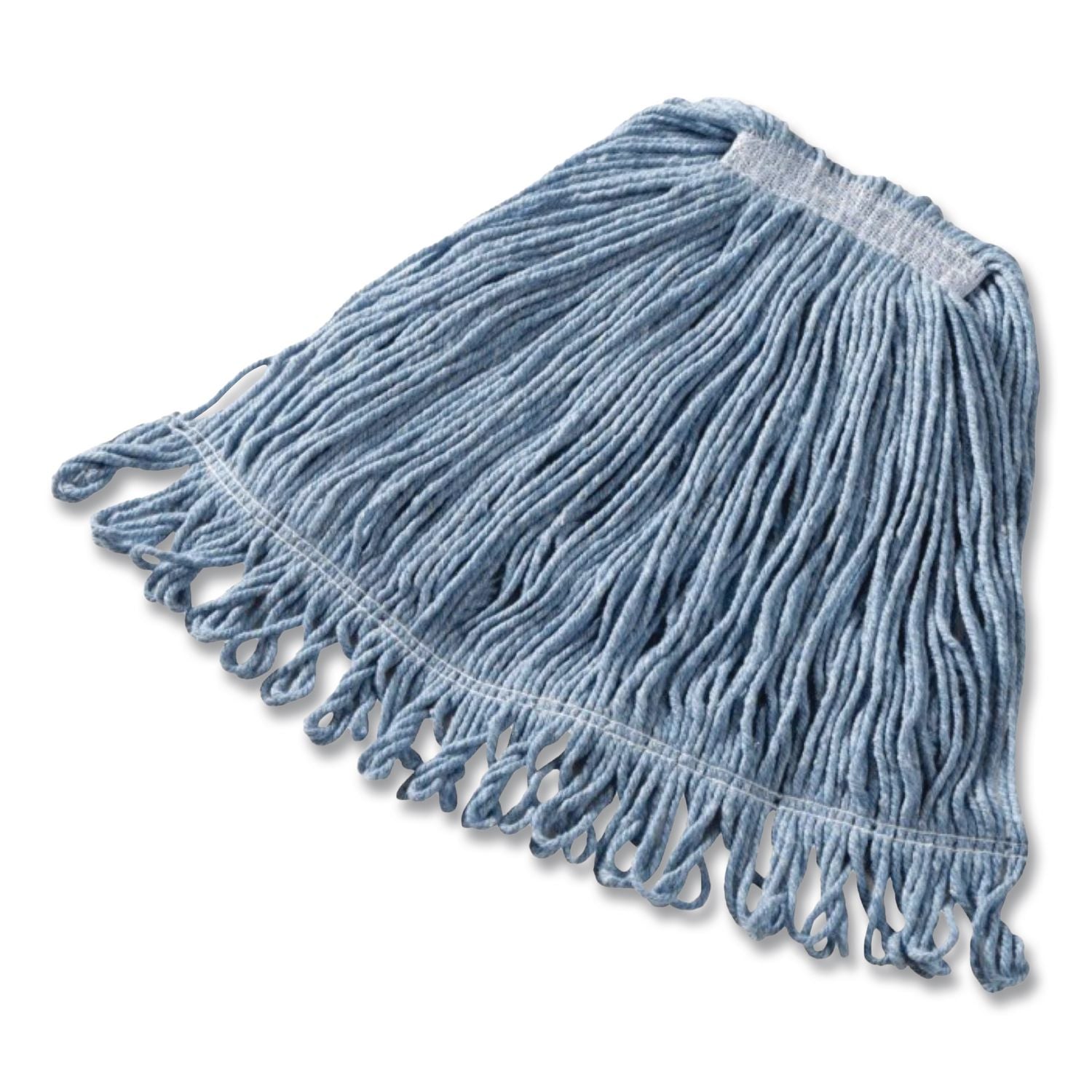 Super Stitch Blend Mop Head, Medium, Cotton/Synthetic, Blue, 6/Carton