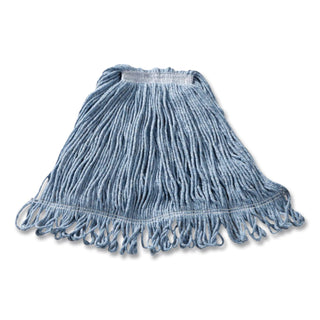 Super Stitch Blend Mop Head, Medium, Cotton/Synthetic, Blue, 6/Carton