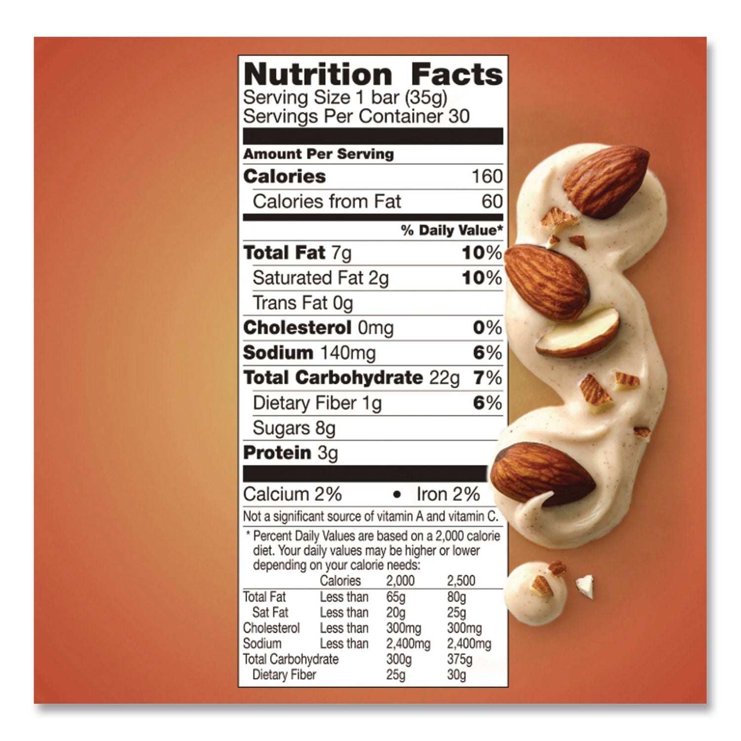 Granola Bars, Sweet and Salty Almond, 1.2 oz Pouch, 36/Box