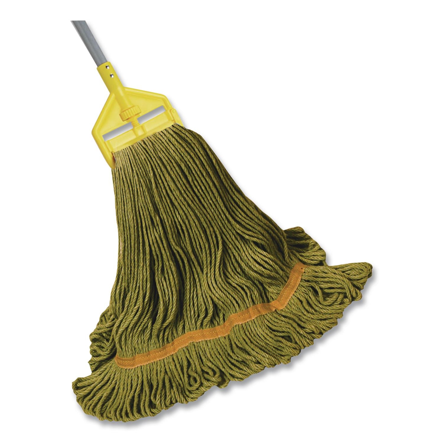 1400 Series Mop Head, Cotton/Rayon/Synthetic Blend, Medium, 5" Headband, Green