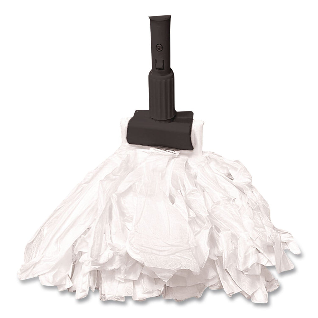 Edge Non-Woven Wet Mop Head, Rayon, #16, 1.5" Headband, White