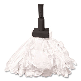 Edge Non-Woven Wet Mop Head, Rayon, #16, 1.5" Headband, White
