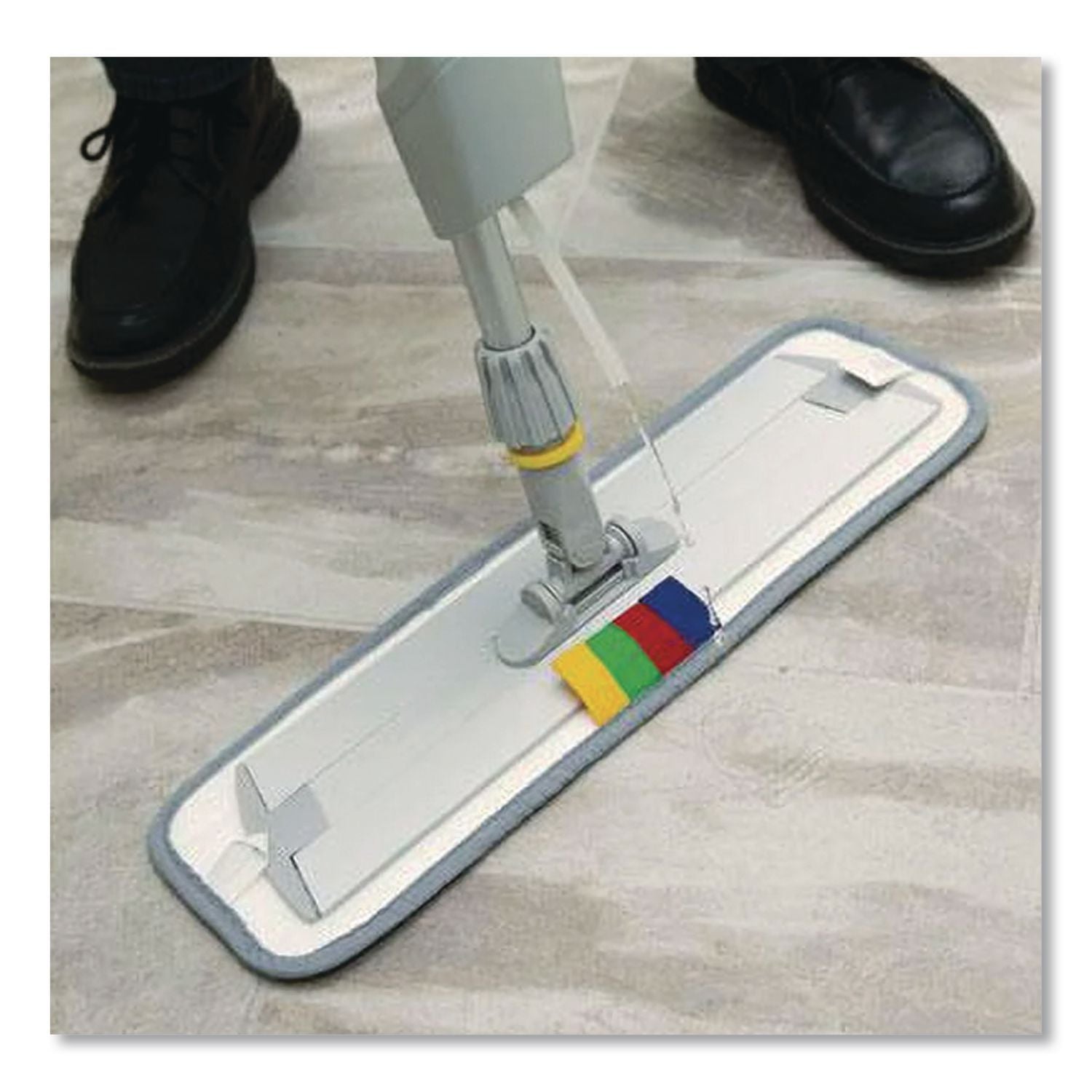 O'Dell Advantage+ Bucketless Mop, 16" Frame, White/Silver Handle
