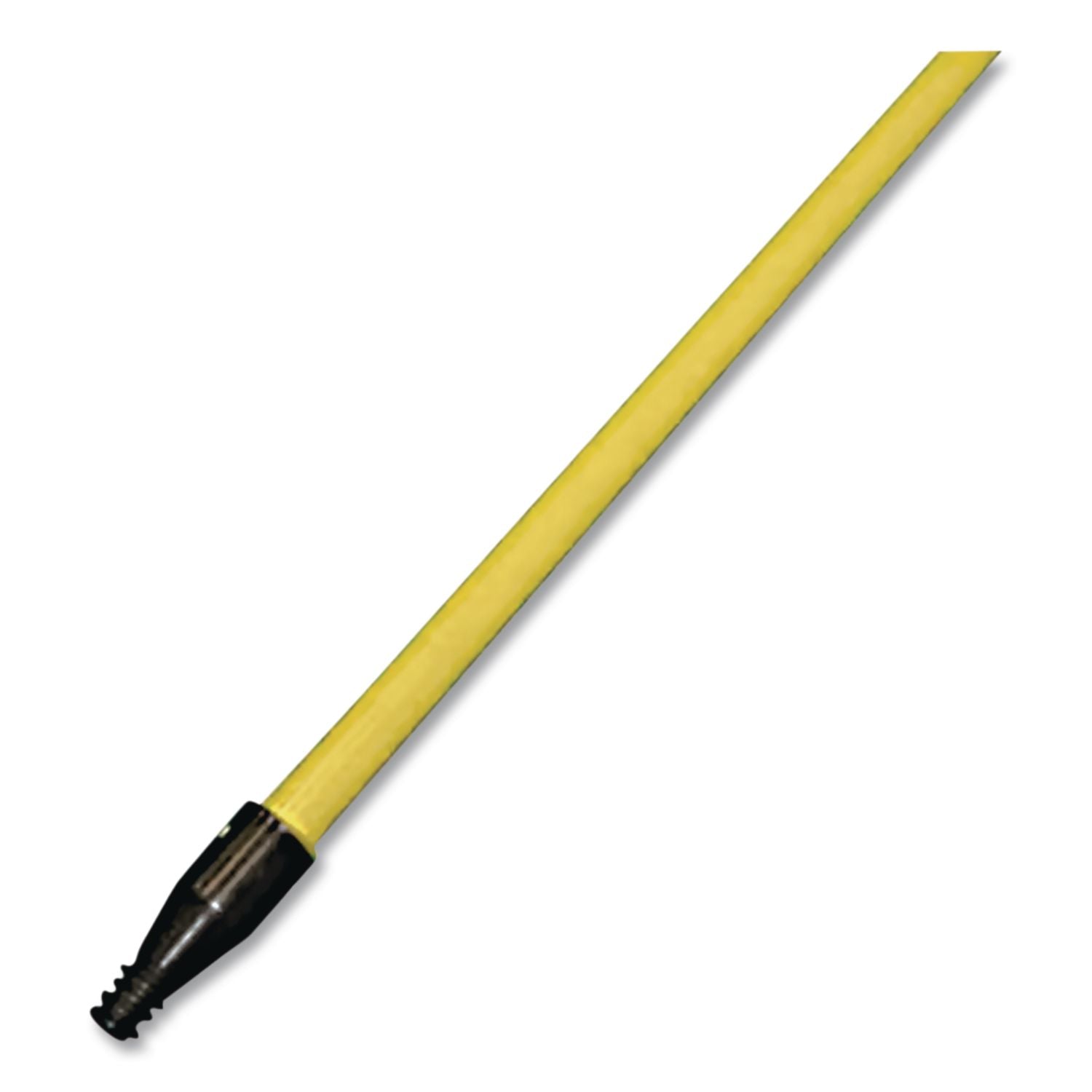 Broom Handle with Nylon Thread, Fiberglass, 60", Yellow