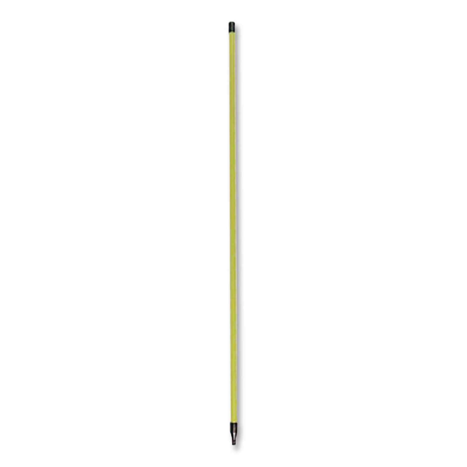 Broom Handle with Nylon Thread, Fiberglass, 60", Yellow