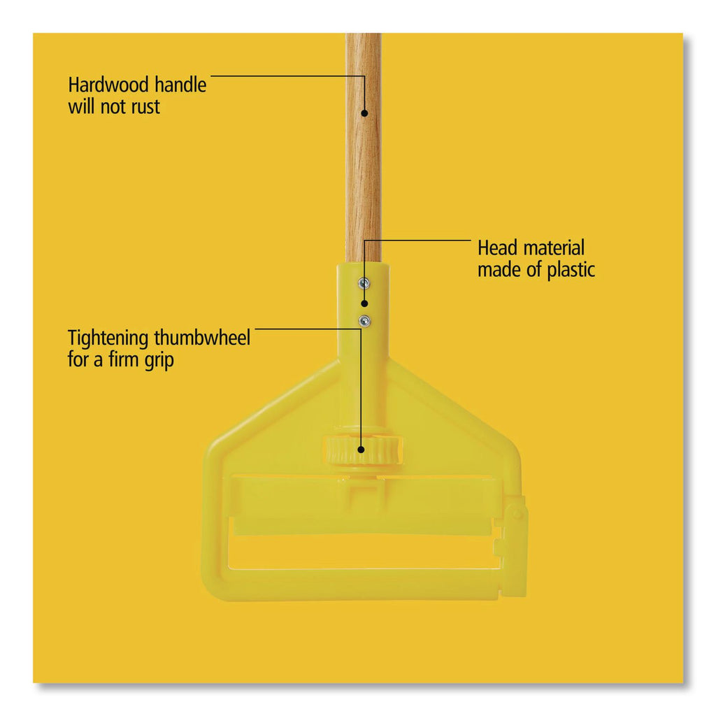 Invader Side-Gate Wood Wet-Mop Handle, 1" dia x 60", Natural, 12/Carton