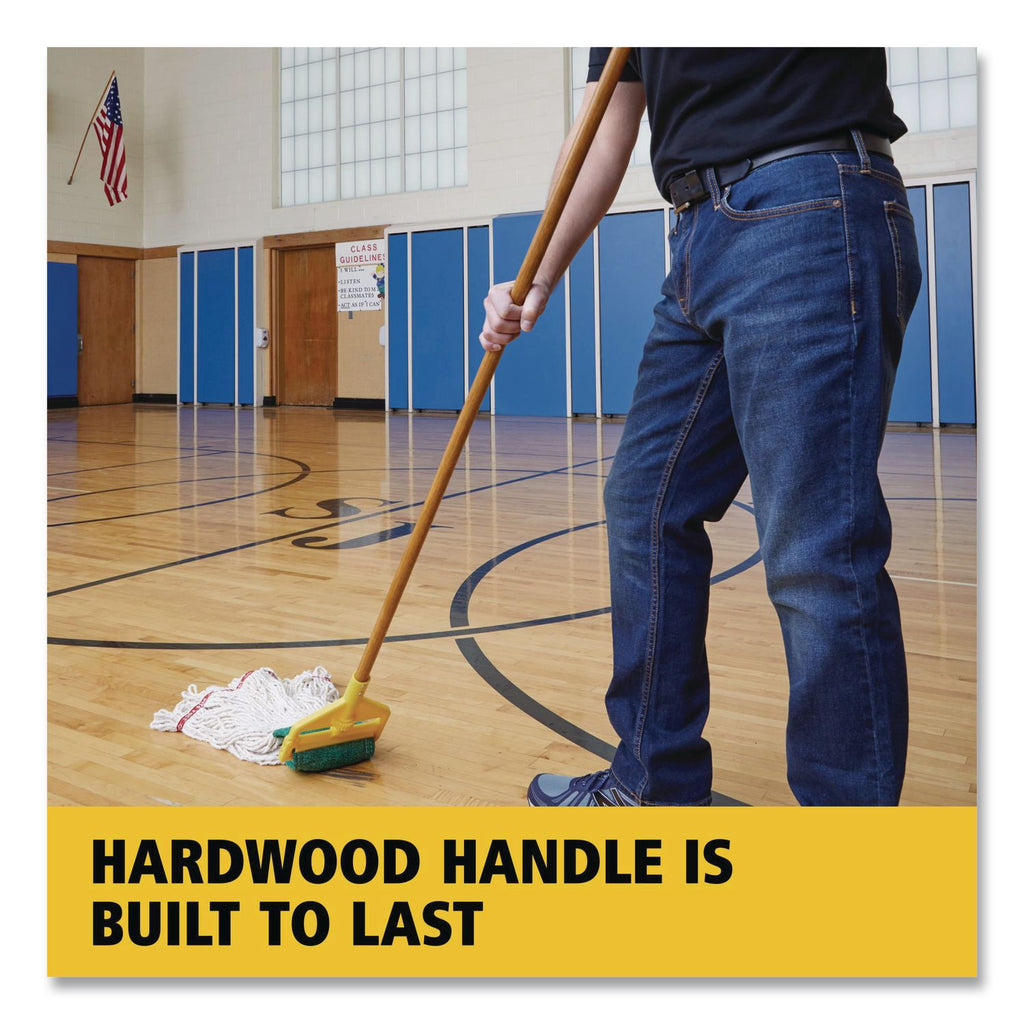 Invader Side-Gate Wood Wet-Mop Handle, 1" dia x 60", Natural, 12/Carton