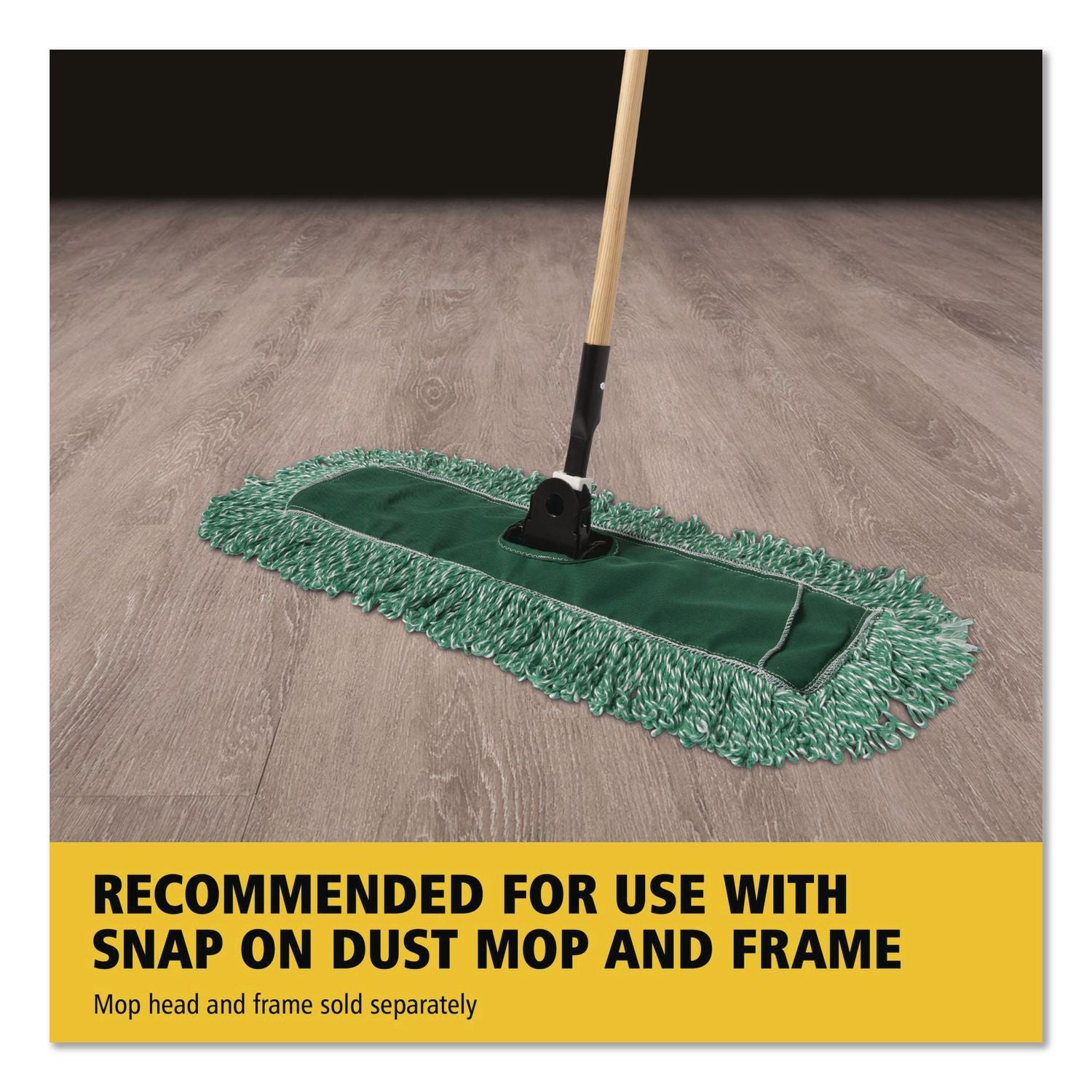 Rubbermaid M116 Snap-On Dust Mop Handle, Hardwood, Sold as 1 Each