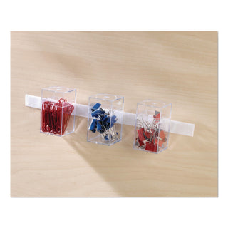 Sticky-Back Fasteners, Four 0.75" x 3.5" Strips, White