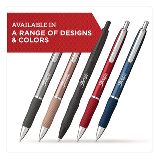 Sharpie S-Gel Pens - Bold Pen Point - 0.7 mm Pen Point Size - Metallic Black - Metallic Black Barrel - 2 / Pack