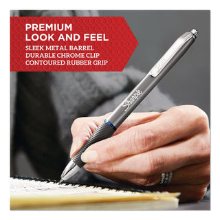 Sharpie S-Gel Pens - Bold Pen Point - 0.7 mm Pen Point Size - Metallic Black - Metallic Black Barrel - 2 / Pack