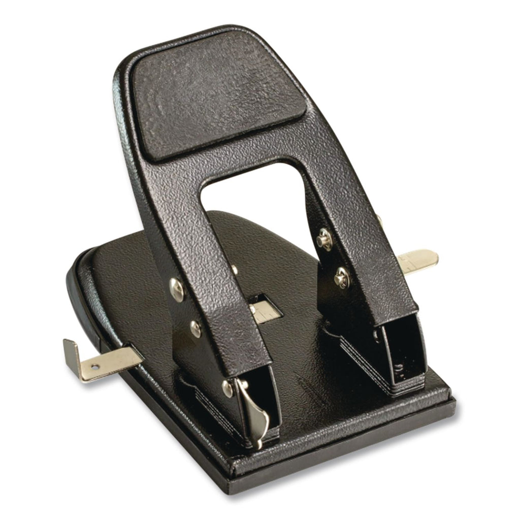 Officemate Heavy-Duty 2-Hole Punch - 2 Punch Head(s) - 50 Sheet of 20lb Paper - 1/4" Punch Size - Steel - Silver