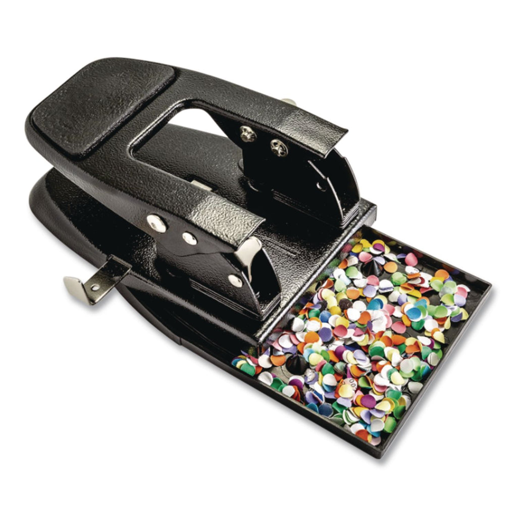 Officemate Heavy-Duty 2-Hole Punch - 2 Punch Head(s) - 50 Sheet of 20lb Paper - 1/4" Punch Size - Steel - Silver