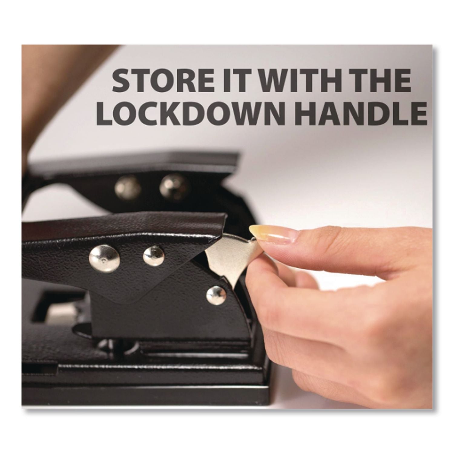 Officemate Heavy-Duty 2-Hole Punch - 2 Punch Head(s) - 50 Sheet of 20lb Paper - 1/4" Punch Size - Steel - Silver