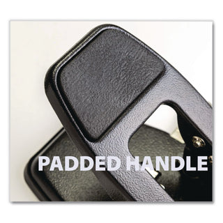 Officemate Heavy-Duty 2-Hole Punch - 2 Punch Head(s) - 50 Sheet of 20lb Paper - 1/4" Punch Size - Steel - Silver