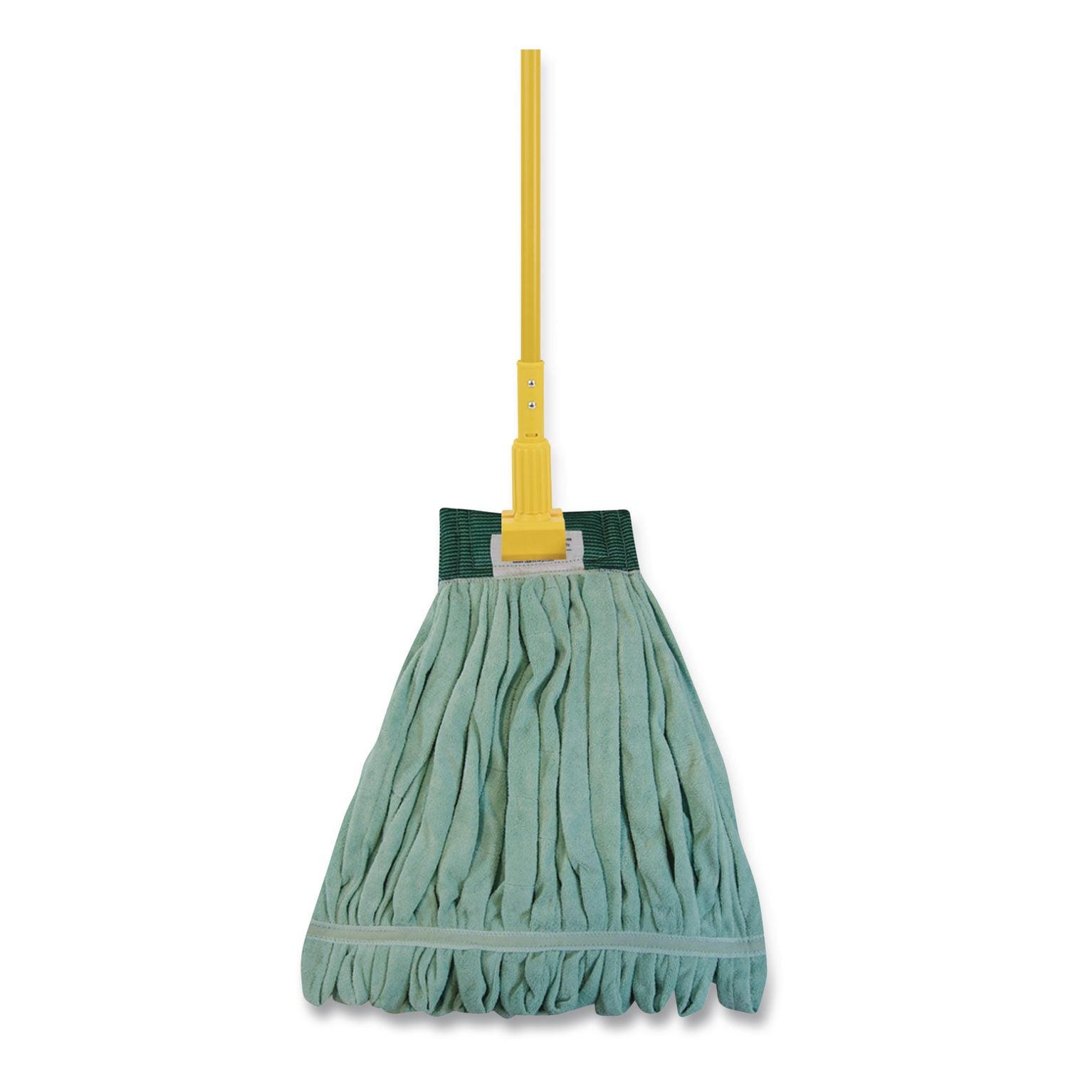 EchoFiber Microfiber Loop Mop, Medium, Split Microfiber, 14" x 14", 1.5" Headband, Green