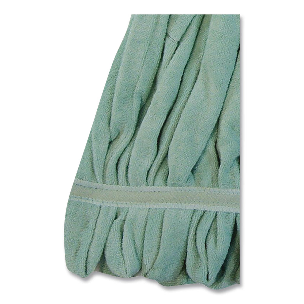 EchoFiber Microfiber Loop Mop, Medium, Split Microfiber, 14" x 14", 1.5" Headband, Green