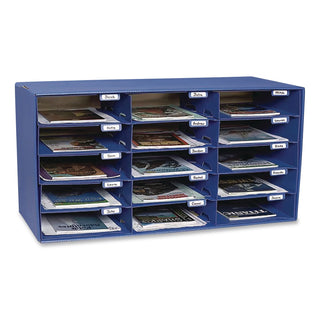 Classroom Keepers Corrugated Mailbox, 31.5 x 12.88 x 16.38, Blue