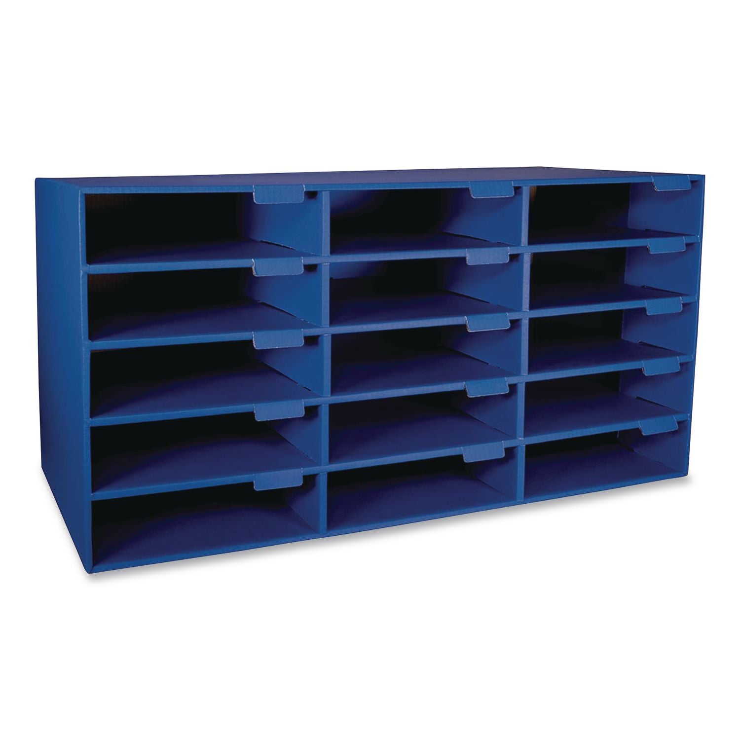 Classroom Keepers Corrugated Mailbox, 31.5 x 12.88 x 16.38, Blue