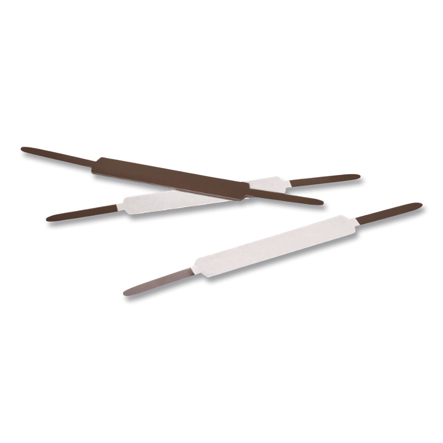 Self-Adhesive Two-Prong Folder Fastener Bases, 2" Capacity, 2.75" Center to Center, Brown, 100/Box