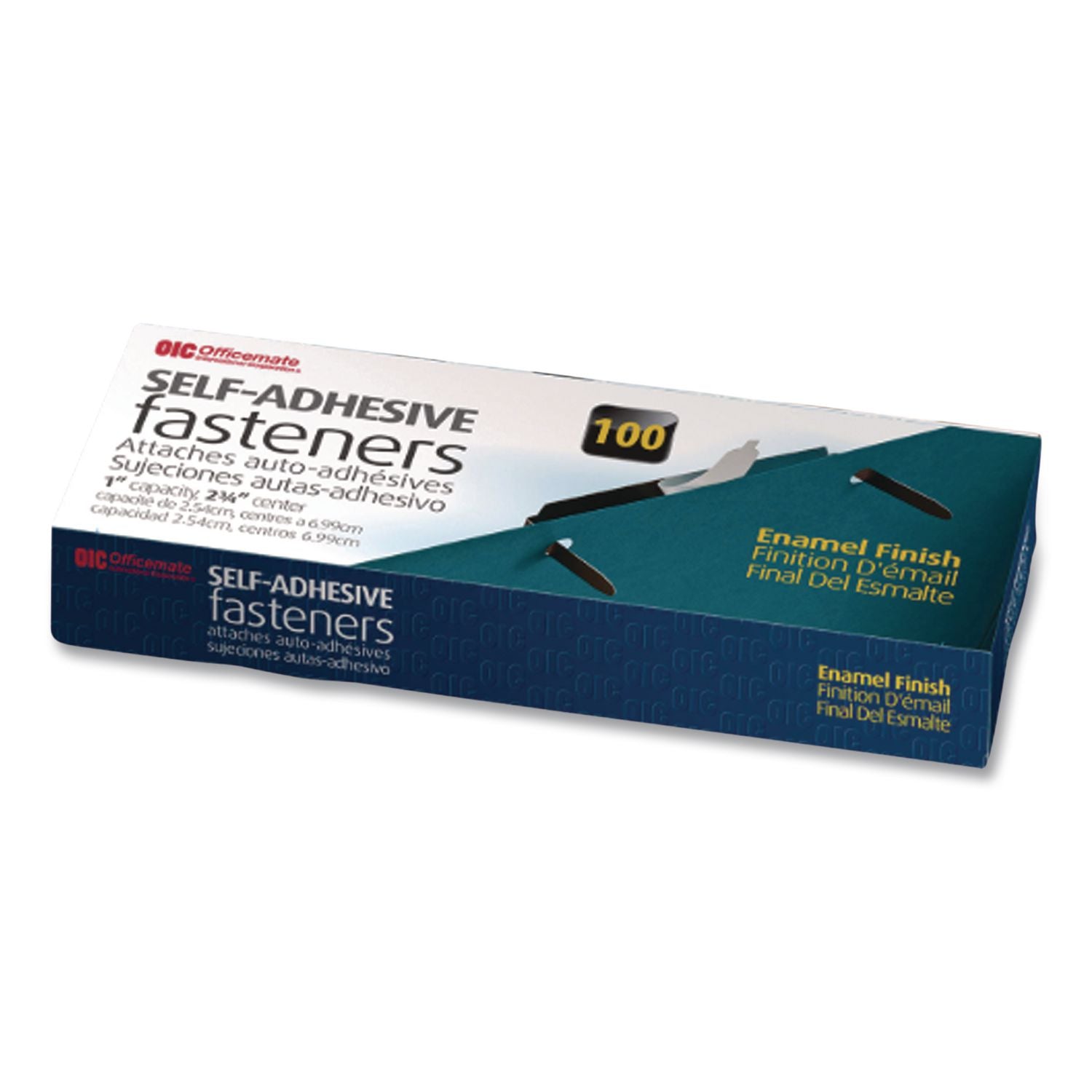 Self-Adhesive Two-Prong Folder Fastener Bases, 2" Capacity, 2.75" Center to Center, Brown, 100/Box