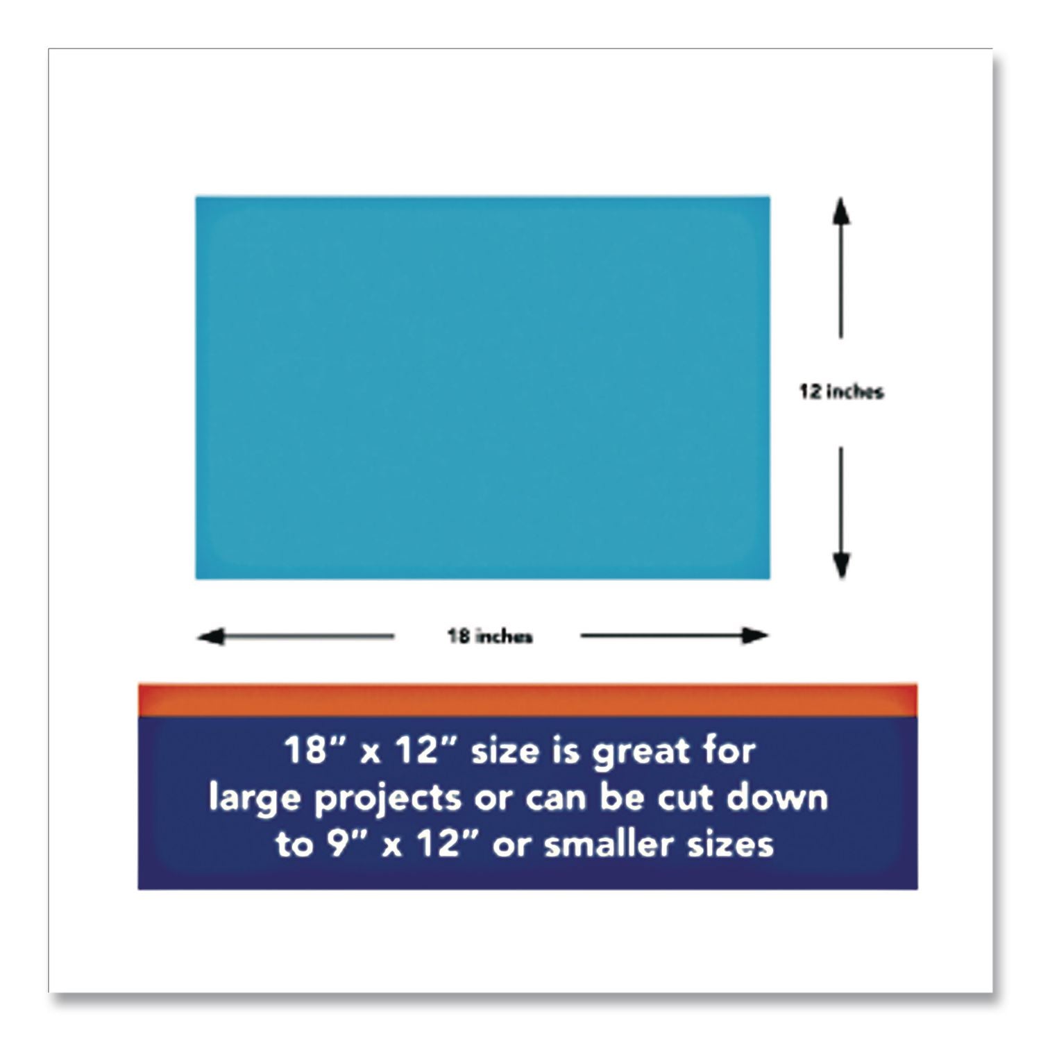 Tru-Ray Construction Paper - Art Project - 18"Width x 12"Length - 50 / Pack - Atomic Blue - Sulphite