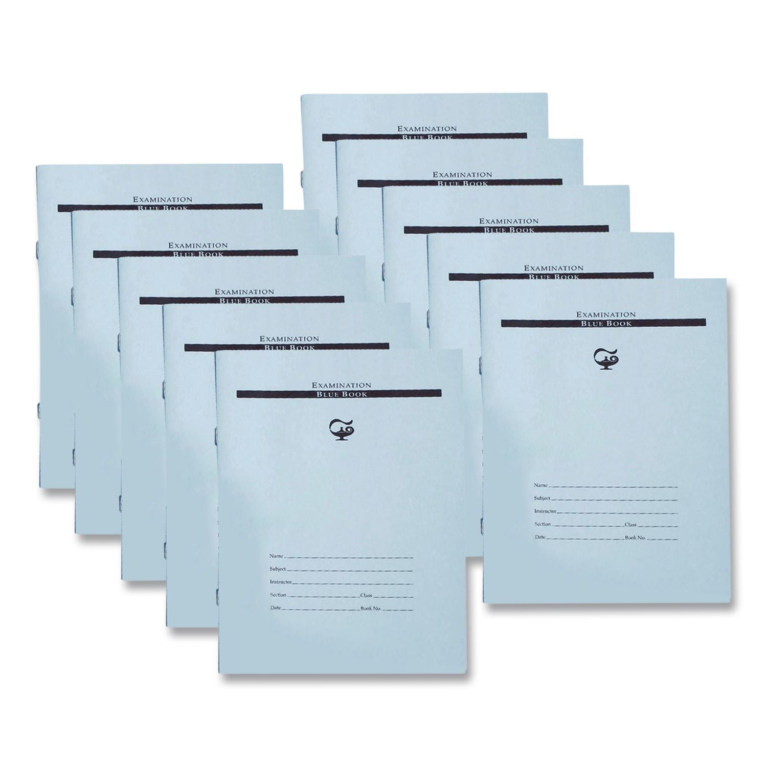 Examination Books, Wide/Legal Rule, Blue Cover, 7 x 8.5, 10 Sheets