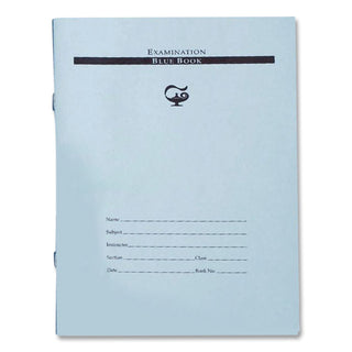 Examination Books, Wide/Legal Rule, Blue Cover, 7 x 8.5, 10 Sheets