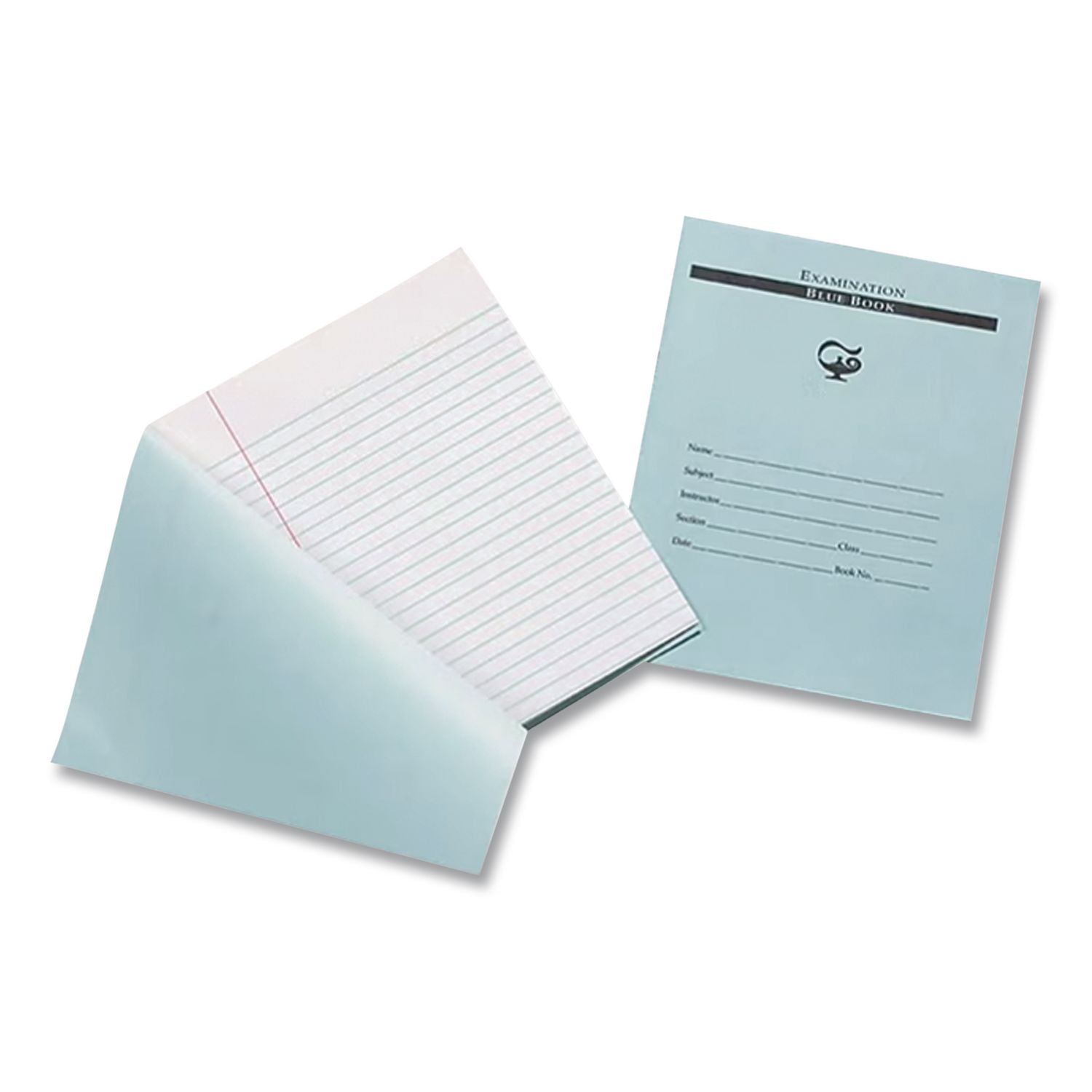 Examination Books, Wide/Legal Rule, Blue Cover, 7 x 8.5, 10 Sheets