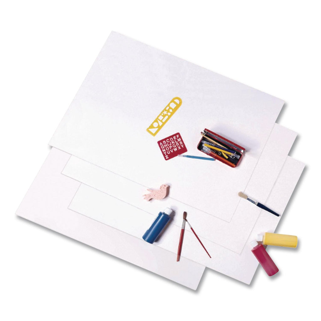 Super Value Posterboard, 22 x 28, White, 50/Carton