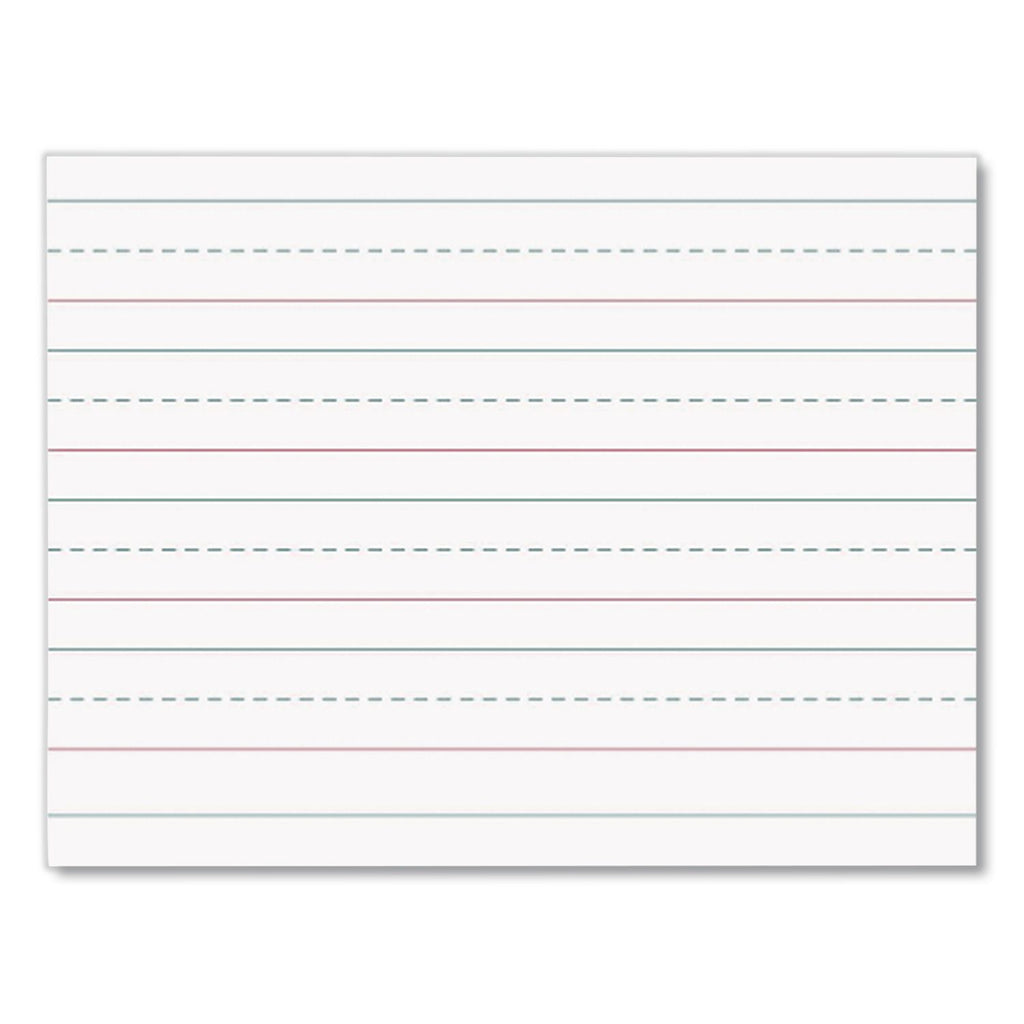 Multi-Program Handwriting Paper, 30 lb Bond Weight, 5/8" Long Rule, Two-Sided, 8.5 x 11, 500/Pack