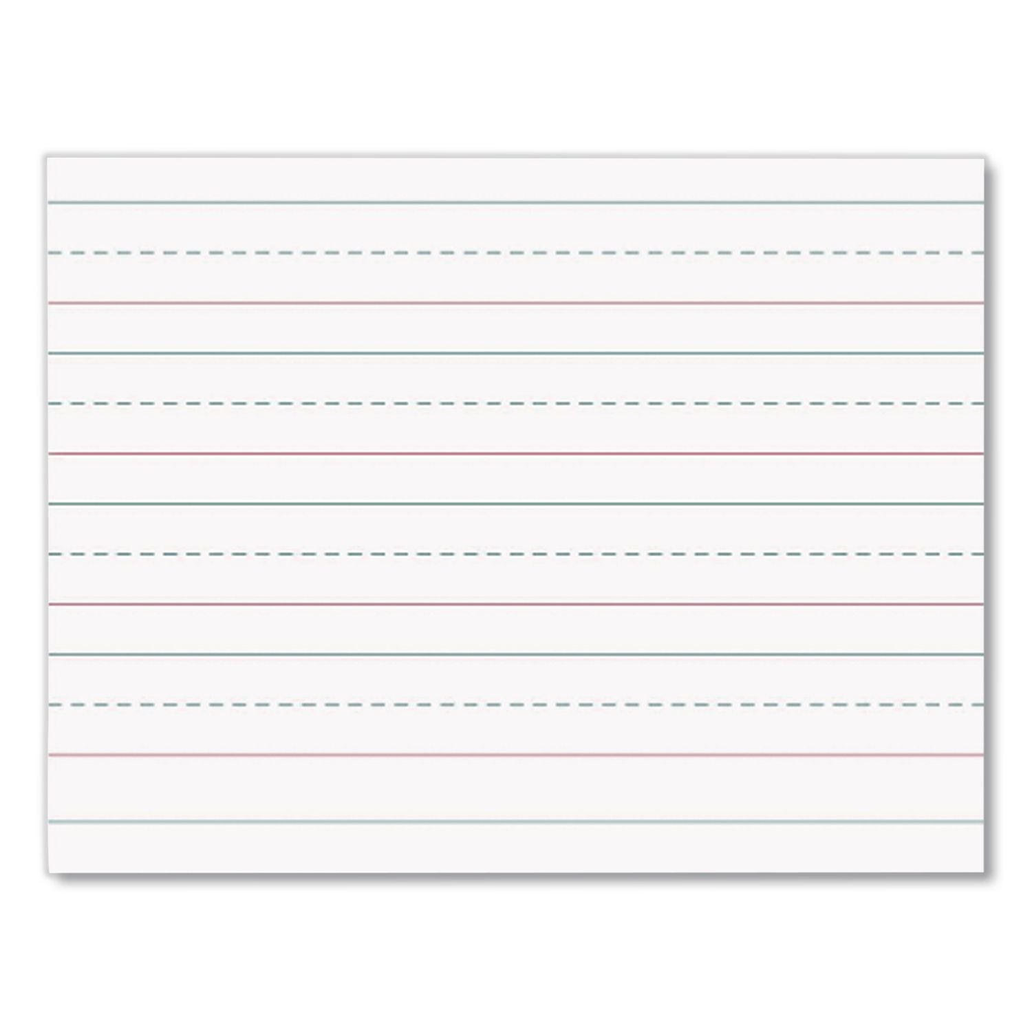 Multi-Program Handwriting Paper, 30 lb Bond Weight, 5/8" Long Rule, Two-Sided, 8.5 x 11, 500/Pack