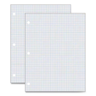 Composition Paper, 3-Hole, 8.5 x 11, 1/4", Quadrille: 4 sq/in, 500/Pack