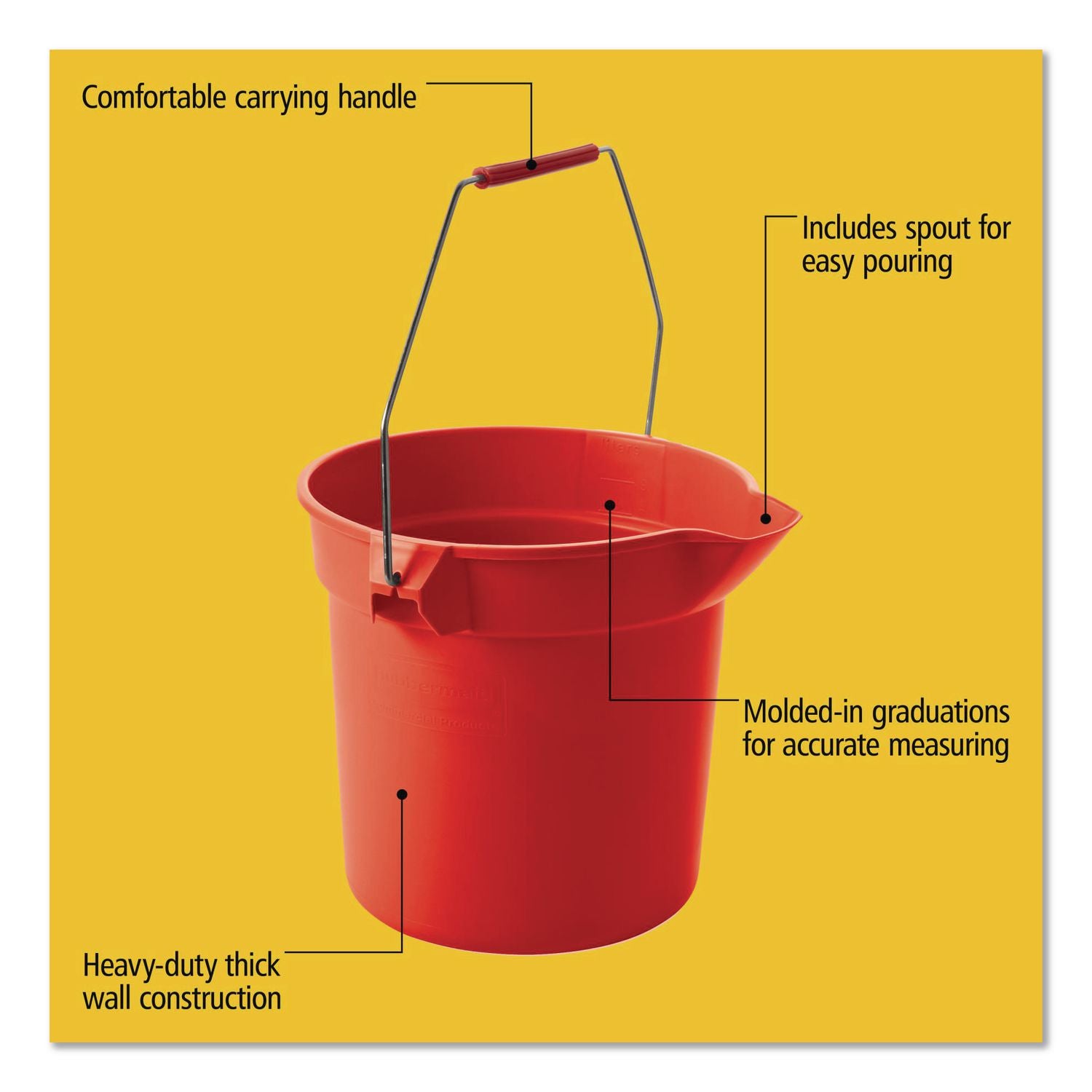 Rubbermaid Commercial Brute Utility Bucket, Sold as 1 Each